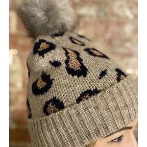 Cheetah print beanie
